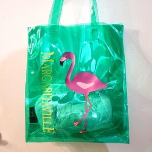 MargaritavilleIsland Reserve Flamingo Pvc Beach Tote Bag - Turquoise/aqua